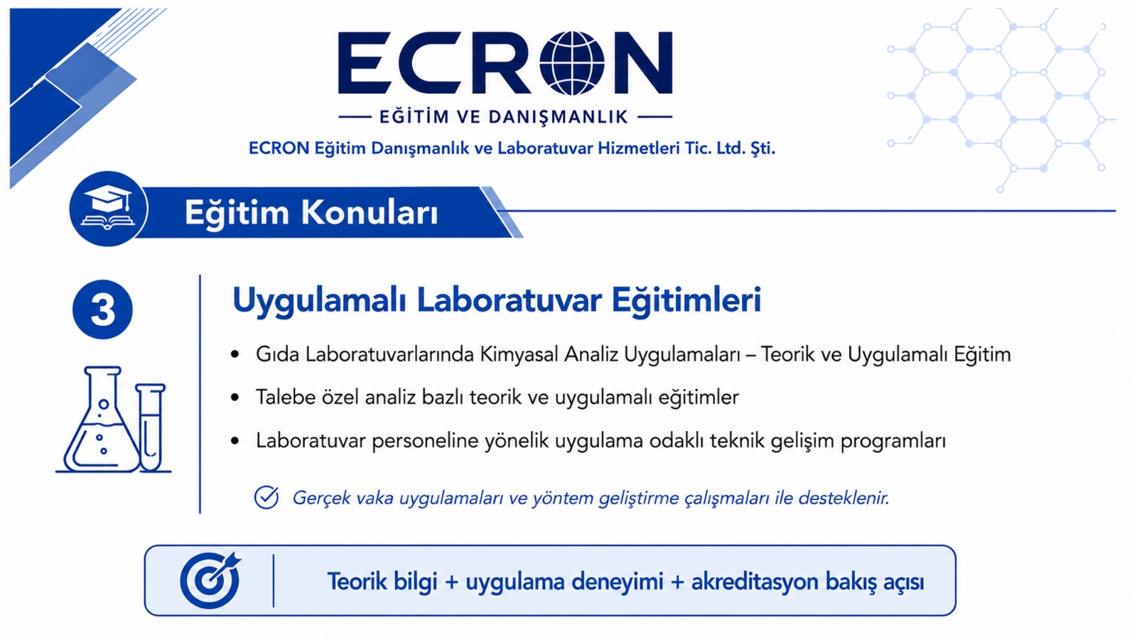 ECRON Laboratuvar Eğitimleri